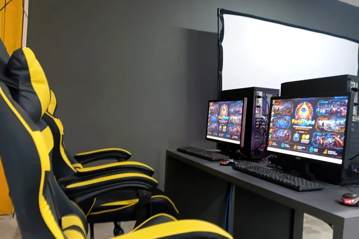 Espaço real do Hub Gamer do Portal Digital